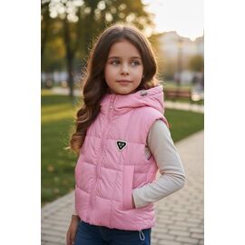 Жилетка дитяча на дівчинку 648 pink р.110-134 "Delfinka" недорого оптом від прямого постачальника