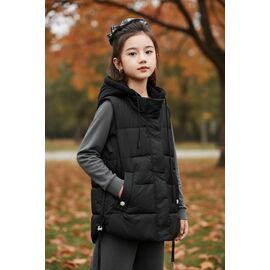 Жилетка дитяча на дівчинку 6M33 black р.140-170 "Delfinka" недорого оптом від прямого постачальника