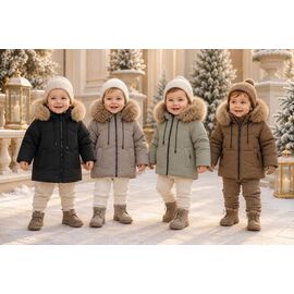 Фотография Курка детская зимняя на мальчика 7801 mint р.80-104 "Delfinka" недорого оптом от прямого поставщика