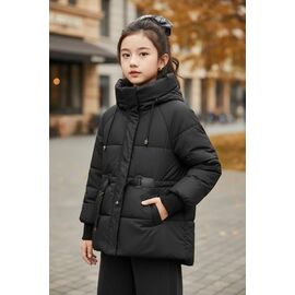 Фотография Куртка детская демисезонная на девочку 78123 black р.134-164 "Delfinka" недорого оптом от прямого поставщика