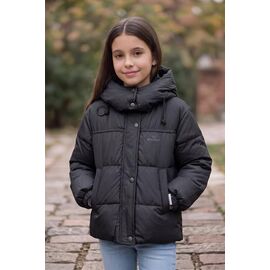 Фотография Куртка детская демисезонная на девочку 7813 black р.122-152 "Delfinka" недорого оптом от прямого поставщика