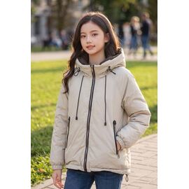 Фотография Куртка детская демисезонная на девочку 820 beige р.140-164 "Delfinka" недорого оптом от прямого поставщика