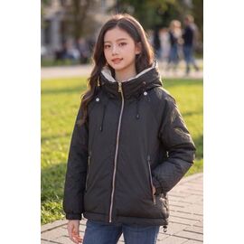 Фотография Куртка детская демисезонная на девочку 820 black р.140-164 "Delfinka" недорого оптом от прямого поставщика