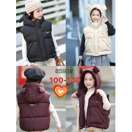 Жилетка дитяча на дівчинку 8593 l.beige р.98-122 "Delfinka" недорого оптом від прямого постачальника
