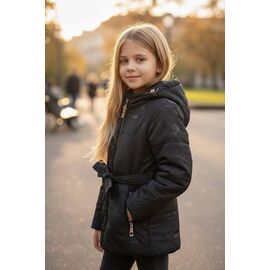 Фотография Куртка детская демисезонная на девочку 9630 black р.98-122 "Delfinka" недорого оптом от прямого поставщика