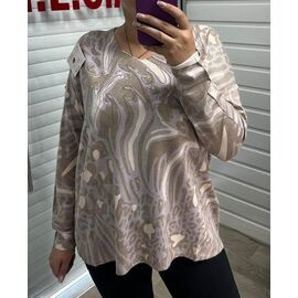 Фотография Свитер женский 25226 beige-grey р.48-54 "PULSE" недорого оптом от прямого поставщика