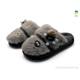Фотография Тапки женские для дома Весна/осень T25-01 сірий (8 пар р.36-41) "Rai shoes" недорого оптом от прямого поставщика