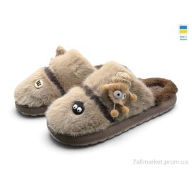 Фотография Тапки женские для дома Весна/осень T25-01 мокко (8 пар р.36-41) "Rai shoes" недорого оптом от прямого поставщика