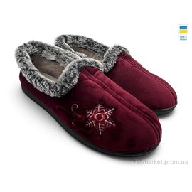 Фотография Тапки женские для дома зима 2202 бордо (12 пар р.37-42) "Rai shoes" недорого оптом от прямого поставщика