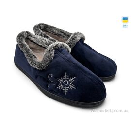 Фотография Тапки женские для дома зима 2202 синій (12 пар р.37-42) "Rai shoes" недорого оптом от прямого поставщика