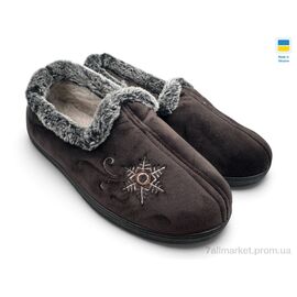 Фотография Тапки женские для дома зима 2202 коричневий (12 пар р.37-42) "Rai shoes" недорого оптом от прямого поставщика