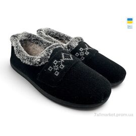 Фотография Тапки женские для дома зима 2210 чорний (12 пар р.37-42) "Rai shoes" недорого оптом от прямого поставщика