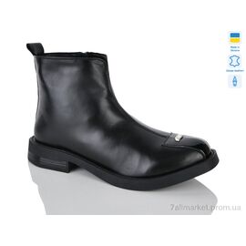 Фотография Ботинки женские стильные Весна/осень 618 чорний к. демі (6 пар р.37-41) "Sali" недорого оптом от прямого поставщика
