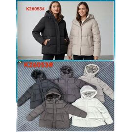 Фотография Куртка женская зимняя K26053 black р.M-2XL "FLORA" недорого оптом от прямого поставщика