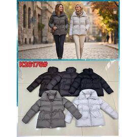 Фотография Куртка женская зимняя K26175 l.grey р.M-2XL "FLORA" недорого оптом от прямого поставщика