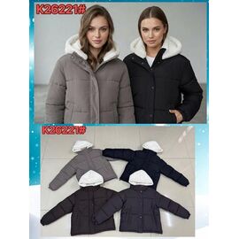 Фотография Куртка женская зимняя K26221 navy р.M-2XL "FLORA" недорого оптом от прямого поставщика