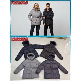 Фотография Куртка женская зимняя K26255 d.grey р.M-2XL "FLORA" недорого оптом от прямого поставщика