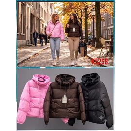Фотография Куртка женская зимняя K5268 pink р.S-XL "FLORA" недорого оптом от прямого поставщика