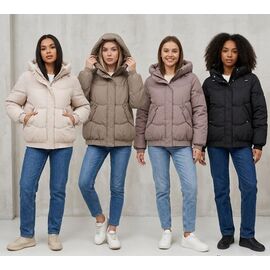 Фотография Куртка женская демисезонная K8600 mokko р.M-XL "FLORA" недорого оптом от прямого поставщика