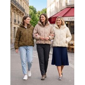 Фотография Куртка женская демисезонная SH353 khaki р.M-2XL "FLORA" недорого оптом от прямого поставщика