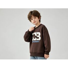 Фотография Свитер детский на мальчика 12704 brown р.120-160 "Yalisi" недорого оптом от прямого поставщика