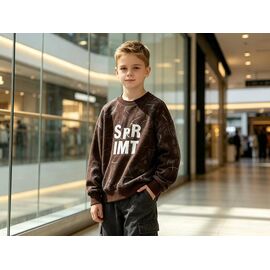 Фотография Свитер детский на мальчика 12705 brown р.120-160 "Yalisi" недорого оптом от прямого поставщика