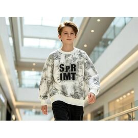 Фотография Свитер детский на мальчика 12705 white р.120-160 "Yalisi" недорого оптом от прямого поставщика