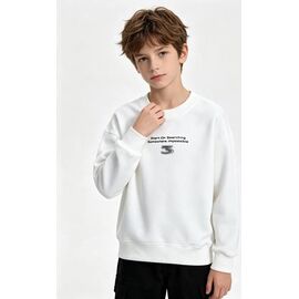 Фотография Свитер детский на мальчика 12708 white р.120-160 "Yalisi" недорого оптом от прямого поставщика