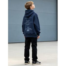 Фотография Худи детский на мальчика 12727-1 navy р.150-180 "Yalisi" недорого оптом от прямого поставщика