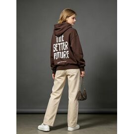 Фотография Худи детский на девочку 12728 brown р.150-180 "Yalisi" недорого оптом от прямого поставщика