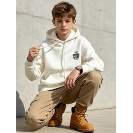 Фотография Худи детский на мальчика 12728-1 white р.150-180 "Yalisi" недорого оптом от прямого поставщика