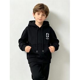 Фотография Худи детский на мальчика 12805 black р.120-160 "Yalisi" недорого оптом от прямого поставщика