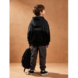 Фотография Худи детский на мальчика 12806 black р.120-160 "Yalisi" недорого оптом от прямого поставщика
