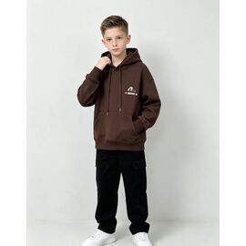 Фотография Худи детский на мальчика 12809 brown р.120-160 "Yalisi" недорого оптом от прямого поставщика