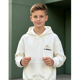 Фотография Худи детский на мальчика 12809 white р.120-160 "Yalisi" недорого оптом от прямого поставщика