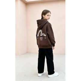 Фотография Худи детский на девочку 12809-1 brown р.120-160 "Yalisi" недорого оптом от прямого поставщика