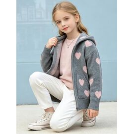 Фотография Кофта детская на девочку 367 grey р.110-150 "Yalisi" недорого оптом от прямого поставщика