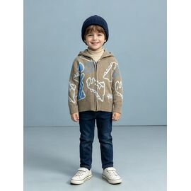 Фотография Кофта детская на мальчика 369 beige р.90-130 "Yalisi" недорого оптом от прямого поставщика