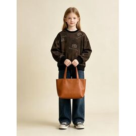 Фотография Свитер детский на девочку 5901 brown р.120-170 "Yalisi" недорого оптом от прямого поставщика