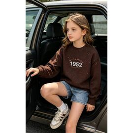 Фотография Свитер детский на девочку 5903 brown р.120-160 "Yalisi" недорого оптом от прямого поставщика