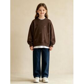 Фотография Свитер детский на девочку 5905 brown р.120-170 "Yalisi" недорого оптом от прямого поставщика