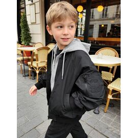 Фотография Ветровка детская на мальчика 99013 black р.120-170 "Yalisi" недорого оптом от прямого поставщика