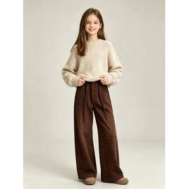 Фотография Джинсы детские на девочку F017 brown р.120-170 "Yalisi" недорого оптом от прямого поставщика