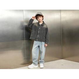 Фотография Куртка детская демисезонная на мальчика JY212 grey р.120-160 "Yalisi" недорого оптом от прямого поставщика
