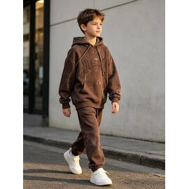 Фотография Костюм детский спортивный на мальчика YG219 brown р.120-170 "Yalisi" недорого оптом от прямого поставщика