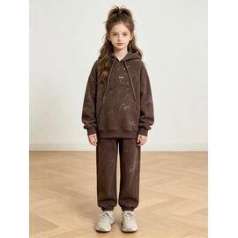 Фотография Костюм детский спортивный на девочку YG219-1 brown р.120-170 "Yalisi" недорого оптом от прямого поставщика