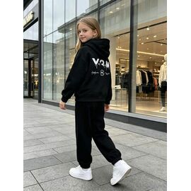 Фотография Костюм детский спортивный на девочку YG220-1 black р.120-170 "Yalisi" недорого оптом от прямого поставщика