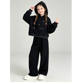 Фотография Костюм детский спортивный на девочку YG221 black р.120-170 "Yalisi" недорого оптом от прямого поставщика