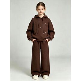 Фотография Костюм детский спортивный на девочку YG221 brown р.120-170 "Yalisi" недорого оптом от прямого поставщика