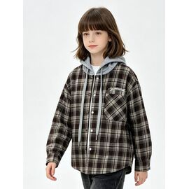 Фотография Худи детский на девочку YG225 brown р.120-160 "Yalisi" недорого оптом от прямого поставщика